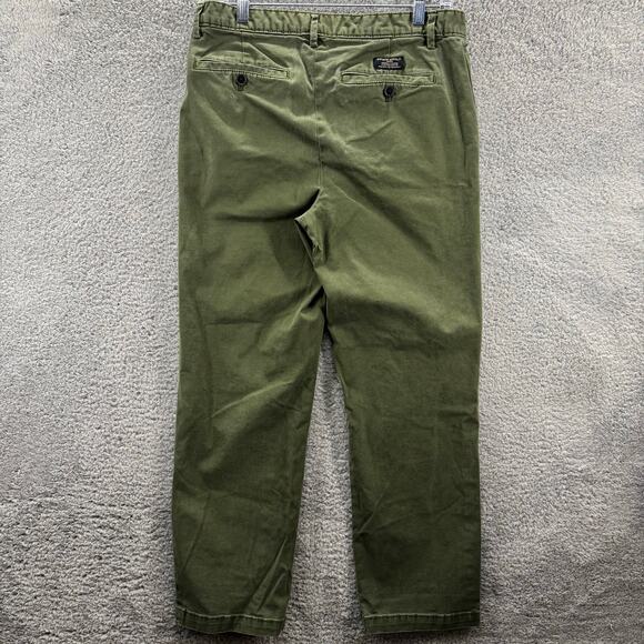 Banana Republic Men's Straight Fit Chino Pants Green 31x30 Casual Lightweight - Picture 3 of 11